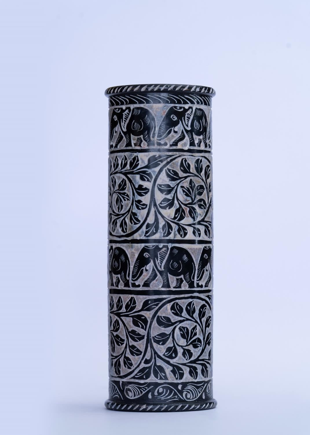 Marble Etched Flower Vase