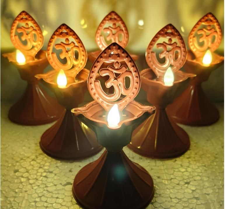 Eco-Friendly Water-Powered LED Diyas (Pack of 3)